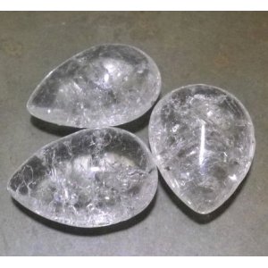 画像: Crystal Clackle Pear 18*13mm  (2個入り）