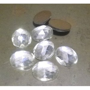 画像: Crystal Rose Cut Oval FB Stone12*10mm(5個入り）