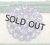 画像: Vintage Iris Glass Round Brooch 