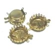 画像1: Gold Round Clasp Crown Setting 25*26mm