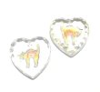 画像1: Vintage Crystal AB Cat Heart Pendant 20*18mm