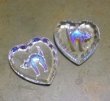 画像2: Vintage Crystal AB Cat Heart Pendant 20*18mm