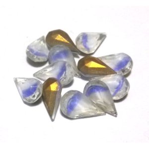 画像: Lt.Blue,White Givre Drop 10*6mm (10個入り）