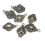 画像: Vintage Silver Art Nouveau Charm 15*9mm (2個入り） 