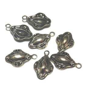 画像: Vintage Silver Art Nouveau Charm 15*9mm (2個入り） 