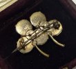 画像7: Antique Double Shamrock Brooch