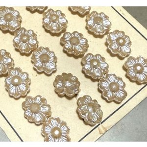 画像: Vintage Fower Peral Button 13.2*11.1mm