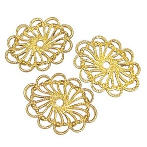 画像: Brass Filigree Oval