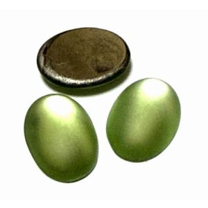 画像: Frosted Lt. Green FB Oval 14×10mm