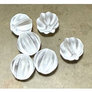画像: Frosted Crystal Melon Beads 10mm (5個入り)