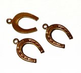 画像: Vintage Shoe Horse BrassCham 12*9mm (2個入り)