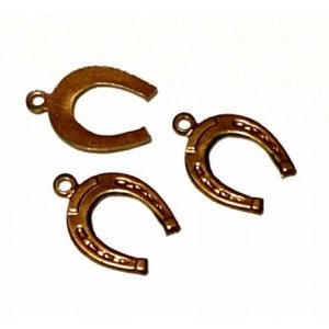 画像: Vintage Shoe Horse BrassCham 12*9mm (2個入り)