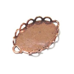 画像: 2ring Antique Copper Lacy Oval 18*13mm