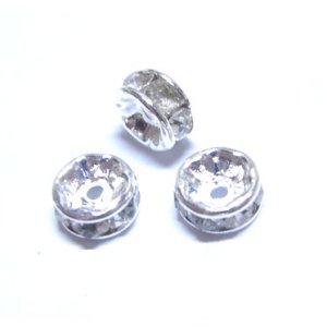 画像: RS Crystal/Silver Rondelle 5mm(2個入り）