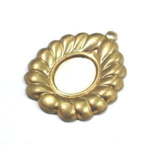 画像: 1ring Brass Oval Setting for 10*8mm