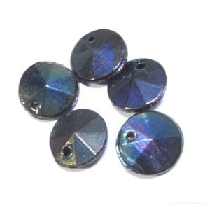 画像: French Jet/Brown Iris Beads 11mm