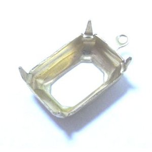 画像: 1ring Brass Octagon Setting(OB) for 14*10mm 