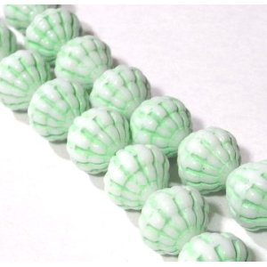 画像: Lt.Green Textured Beads