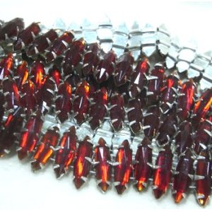 画像: Ruby Navette Rose Montee 11*4mm（5個入り）