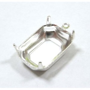 画像: 1ring Silver Plated Octagon Setting 18*13mm(CB)