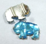 画像: Aqua Elephant Rose Montee 12*17mm