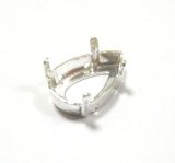 画像: Silver Plated Sew on Setting Drop (OB) 13*8.5mm