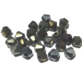 画像: Jet/Brown Iris Glass Beads 4mm(30個入り）