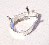 画像: Silver Plated Sew on Stting Pear(OB) for 18*13mm