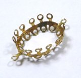 画像: 2ring Brass Lacy Oval Setting 18*13mm