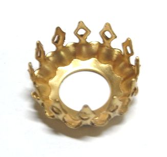 画像1: Brass Crown Setting for 15.75mm