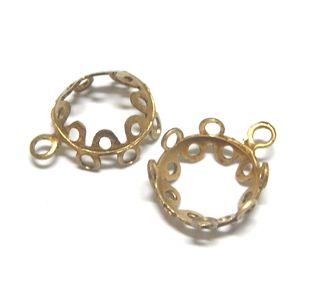 画像1: Brass Lacy Round Setting for 9mm