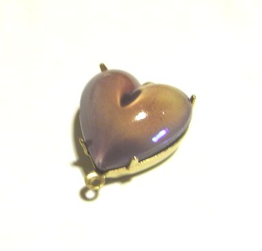 画像: 2ring Brass Heart Setting for 15mm(OB)