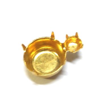 画像1: 4mm&11mm Brass Round Setting