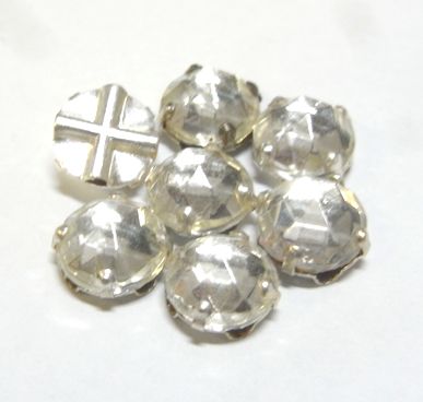 画像1: Clear Rose Cut Rosemontee 7.5mm(2個入り)