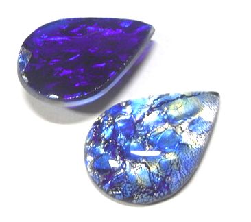 画像1: Blue Opal Pear 30*22mm