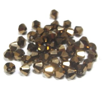 画像1: Gold Bronz Bicone Beads 4mm(10個入り）