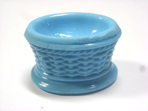 画像1: Turquoise Blue Glass Flower Pot 