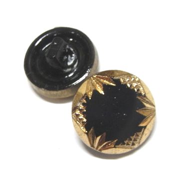 画像1: Jet w/Gold Color Trim Button 13mm