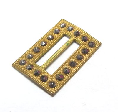 画像1: Antique Brass & Cut Steel Buckle 26*18mm