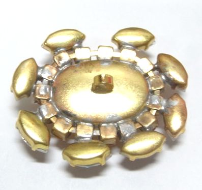 画像2: Vintage Rhinestone Button 44*39mm