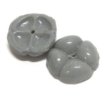 画像1: Puffy Gray Sew on Beads 13mm