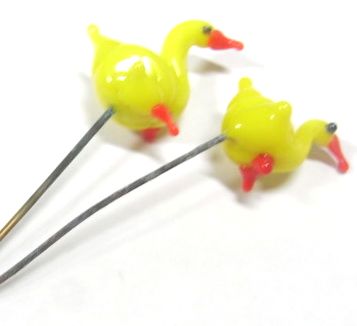 画像1: Yellow Duck Wired Beads