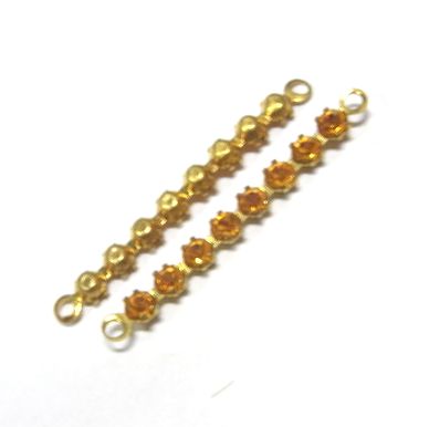 画像1: Topaz Rhinestone Bar 35*3mm