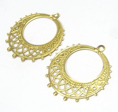 画像1: Round Dangles 28*25mm