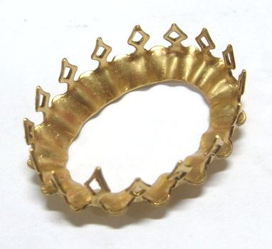 画像1: Brass Crown Oval Setting for 25*18mm