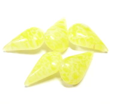 画像1: Yellow Spot Drop 13*8mm(5個入り）