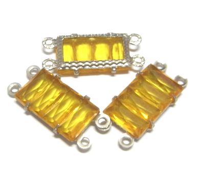 画像1: Art Deco Topaz Rectangle(セット済）