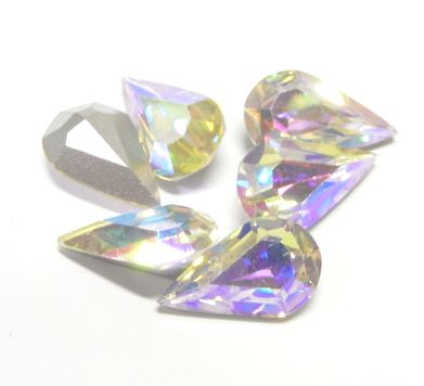 画像1: Preciosa Crystal AB 13*7.8mm (5個入り）