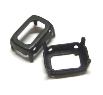 画像1: Matte Black Octagon Sew on Setting for 14*10mm