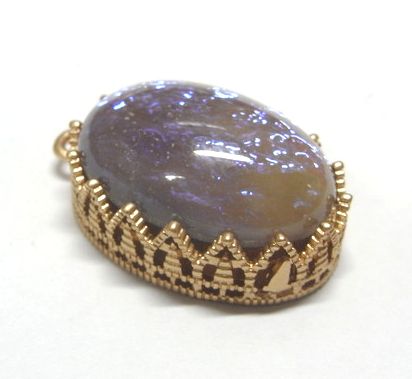 画像: 1ring Matte Gold Lacy Oval Setting for 25*18mm